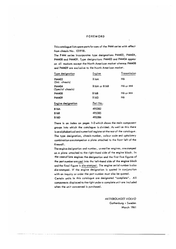 Onderdelenboek PV 444 serie L